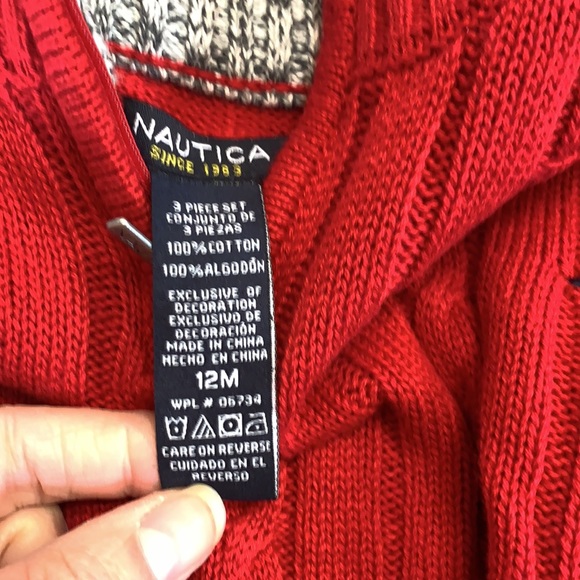 NWOT NAUTICA 3 PIECE SET SIZE 12 MONTHS - Picture 3 of 14